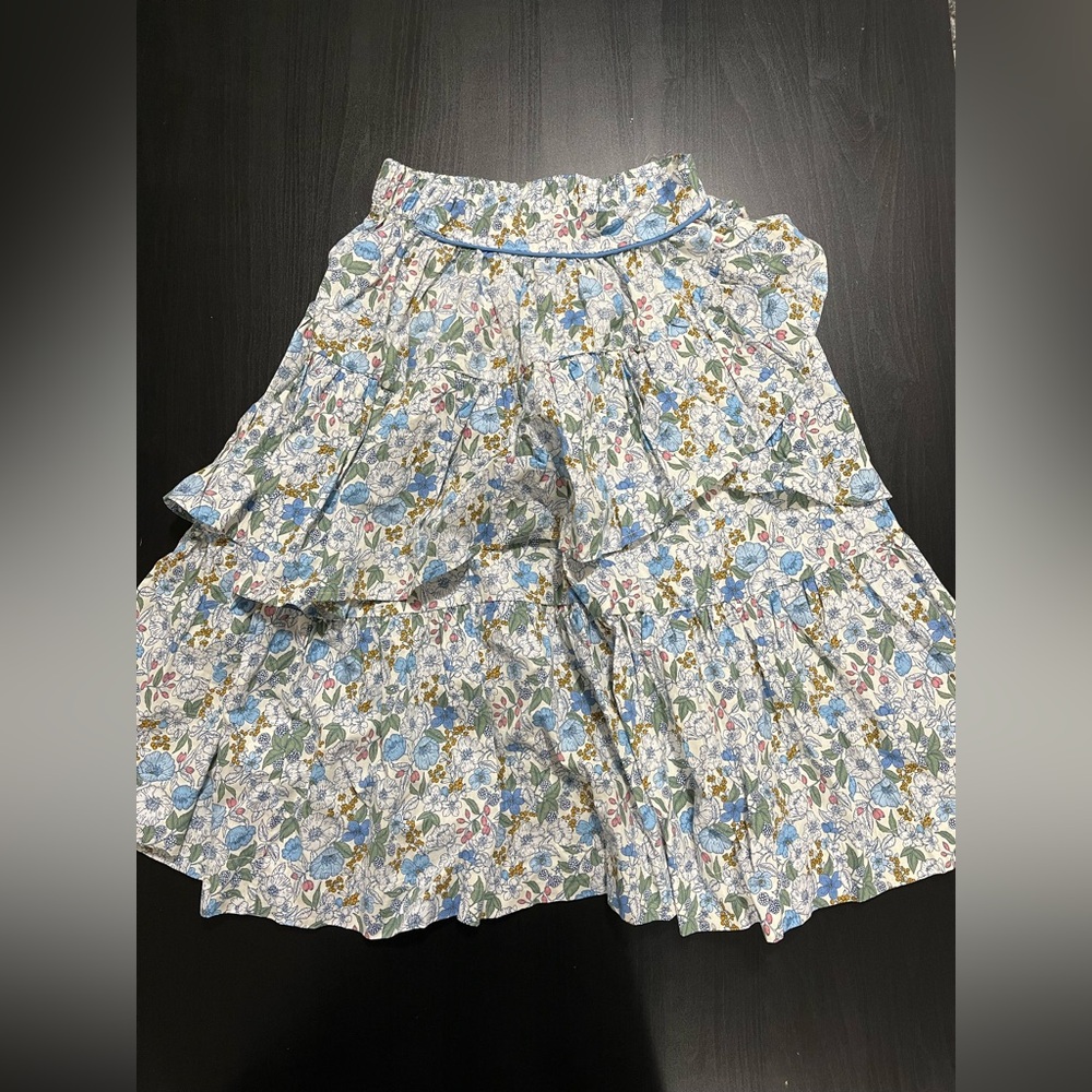 Floral Blue and White Women's Skirt